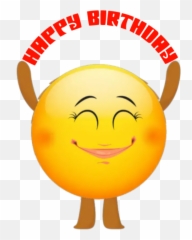 Cute Happy Birthday Emoji Sticker In - Happy,Say Happy Birthday With Emojis