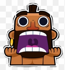Clashroyale Hogrider Screaming Sticker By Tiffany - Emoji Clash Royale Png,How To Turn Clash Royal Emojis Off