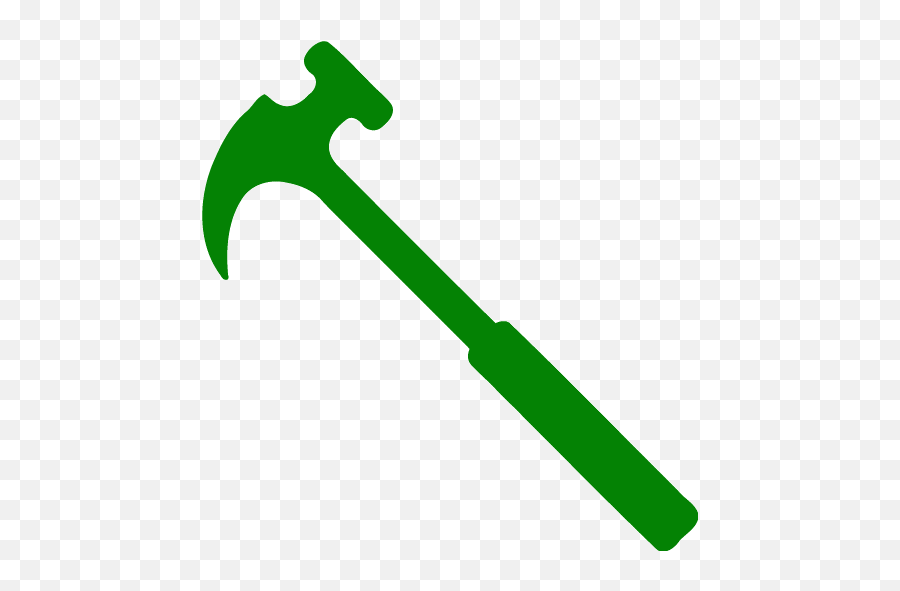 Green Hammer 4 Icon - Hammer Silhouette Emoji,Hammer Emoticon Gif