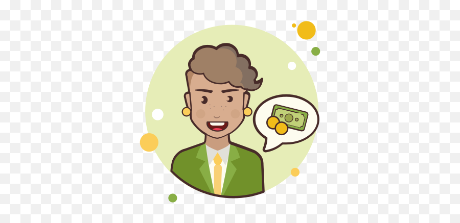 Girl And Money Icon In Circle Bubbles Style - Happy Woman Icon Vector Emoji,Man Money Money Money Emoji