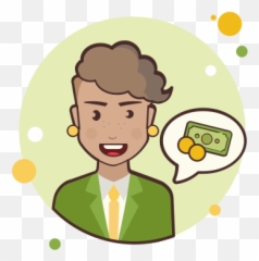 Girl And Money Icon In Circle Bubbles Style - Happy Woman Icon Vector Emoji,Man Money Money Money Emoji