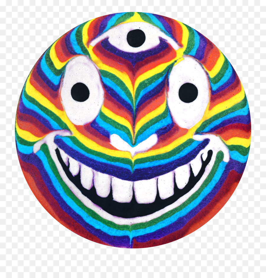 Solar Return Emoji,Colorful Doodle Face Emotion Art