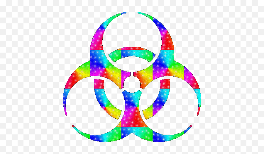 Toxic Symbol Scene Emo Scenecore Neon Rainbow Emoji,Radioactive Symbol Emoji