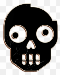 Head Cartoon Skull For Halloween - 830x1036 Emoji,Emoji Smilie Skull