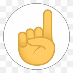 Index Pointing Up Emoji 25mm Centre Disc,1st Place Trophy Emoji