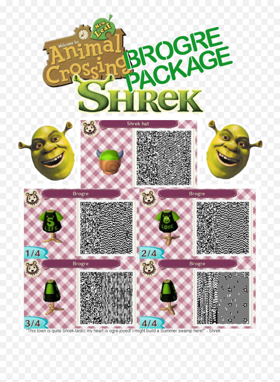 Image - Animal Crossing Meme Qr Codes Emoji,Shrek Emoticon