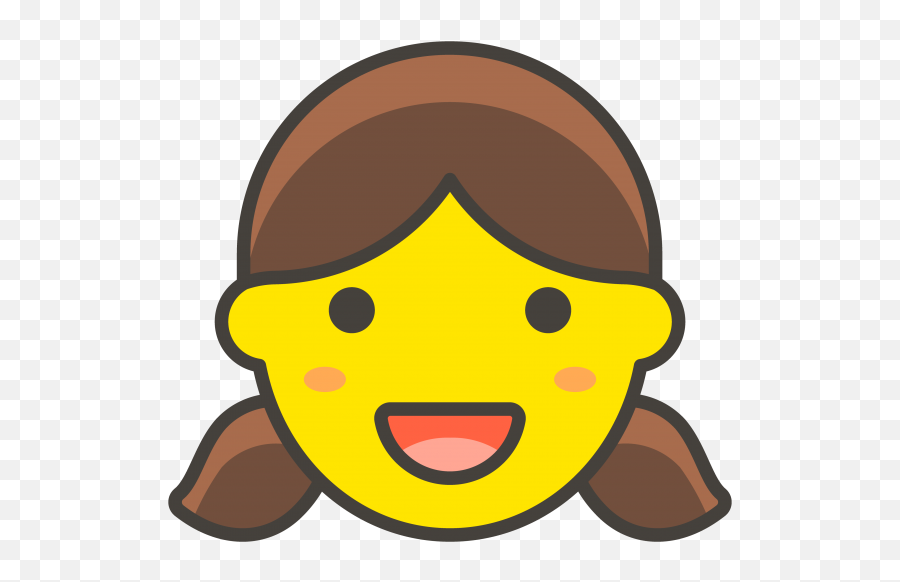 Girl Emoji - Happy Face Girl Emoji,Girl Emoji