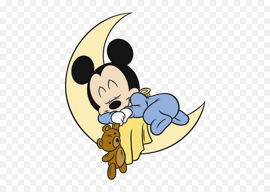 Moon Sleeping Clipart - Clipartingcom Easy Mickey Mouse Wall Painting Emoji,Sleeping Emoji Clipart