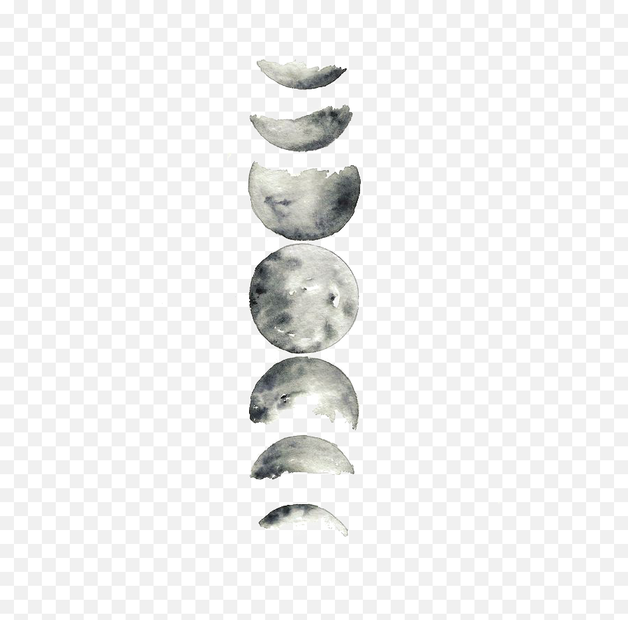 Download Moon Watercolor Lunar Phase - Transparent Watercolor Moon Png Emoji,Emoji Crescent Moon July 17
