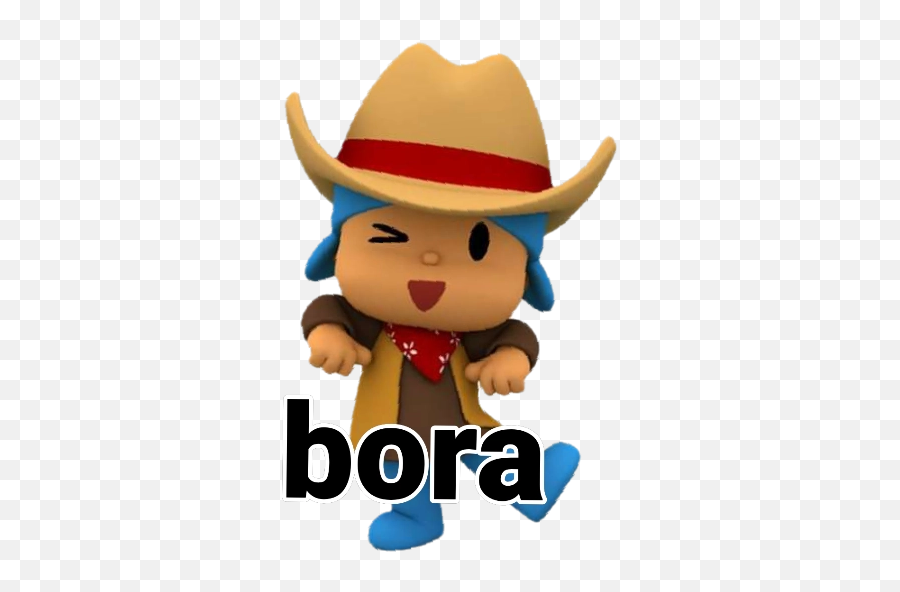 Pocoyo - Pocoyo Cowboy Emoji,Sad Emoji With Cowboy Hat