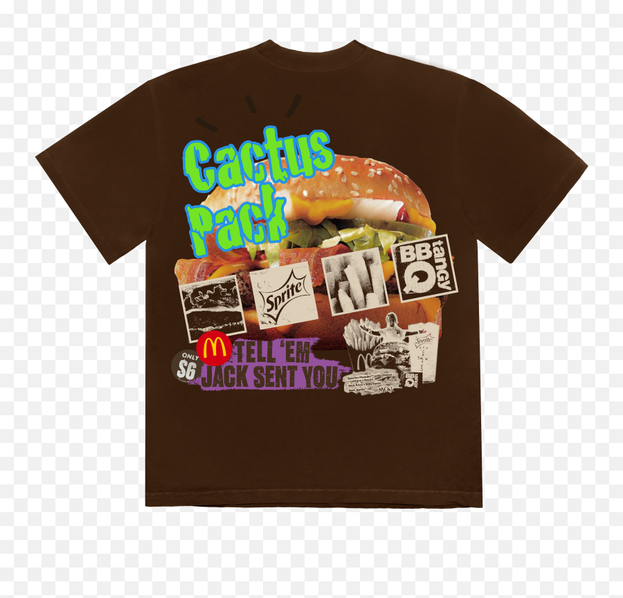 Travis Scott Burger Price Uk - Travis Scott Mcdonalds Cactus Pack Tee Emoji,Mcdonalds Emoji 10