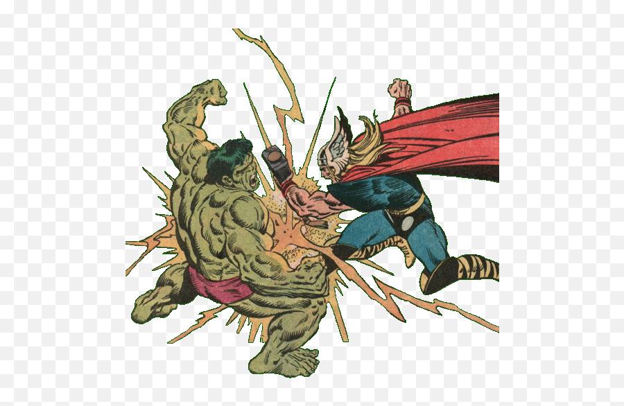 Thor Vs Hulk Dreager1com - Thor Vs Hulk Classic Comic Emoji,Mind You Discord Emoticon Ice Poseidon
