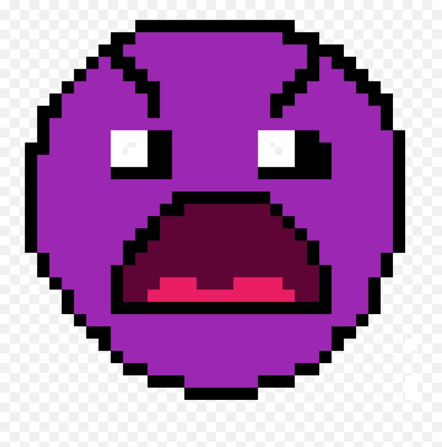 Geometry Dash Insane Difficulty Face - Pixel Art Planet Png Deadpool Minecraft Pixel Art Emoji,Insane Emoji