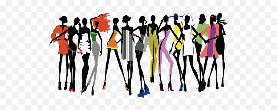 Download Beautiful Fashion Group Show Of Runway Women - Transparent Fashion Show Clipart Emoji,Running Woman Emoticon Png