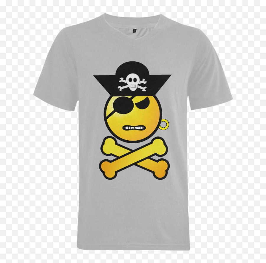 Download Smiley Emoji Girl Menu0027s V Neck T Shirt - Pirate Day,Showering Pictures Emojis