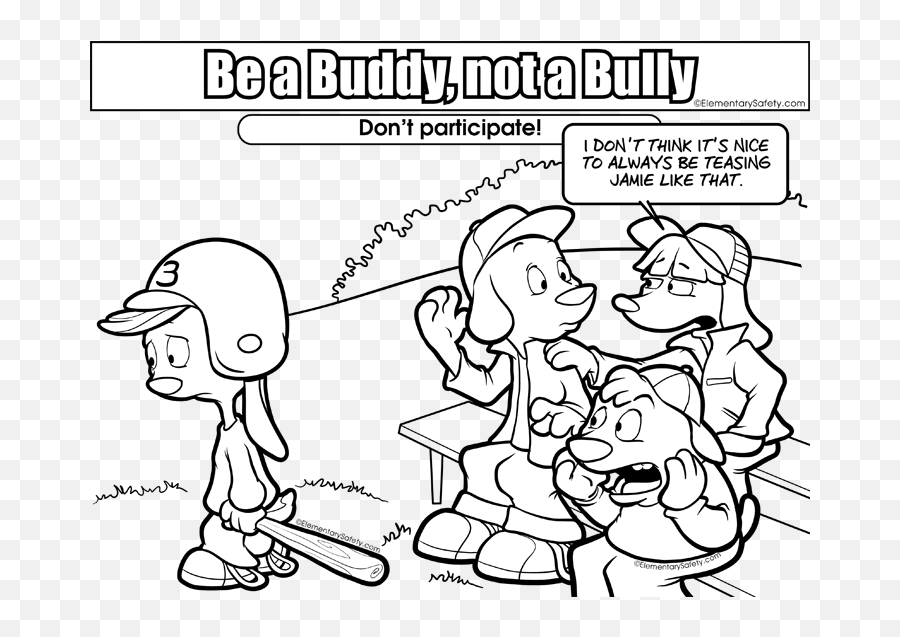 Colouring - Page Elementary Safety Bullying Activities Buddy Not A Bully Drawing Emoji,S Said And Shield Starter Emotions