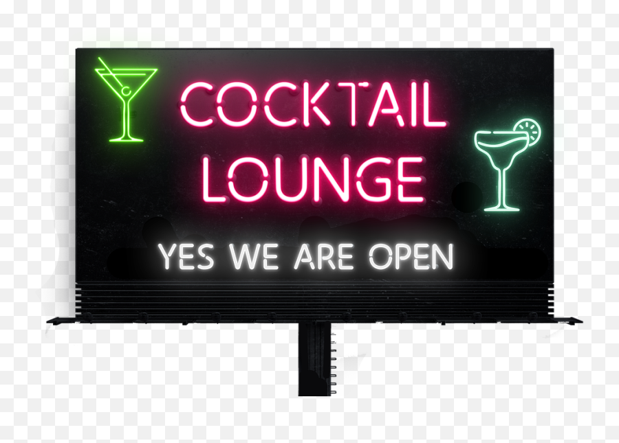 Free Photo Cocktails Neon Drinks - Display Device Emoji,Billboard That Evoke Emotion