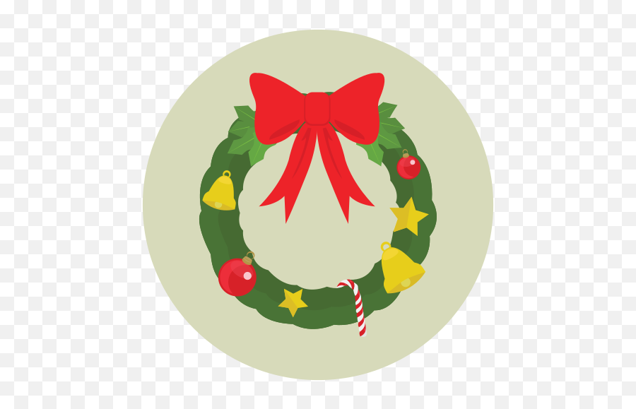 Christmas Wreath Icon U2013 Free Download Png And Vector - Christmas Day Emoji,Black Ribbon Emoji Whatsapp