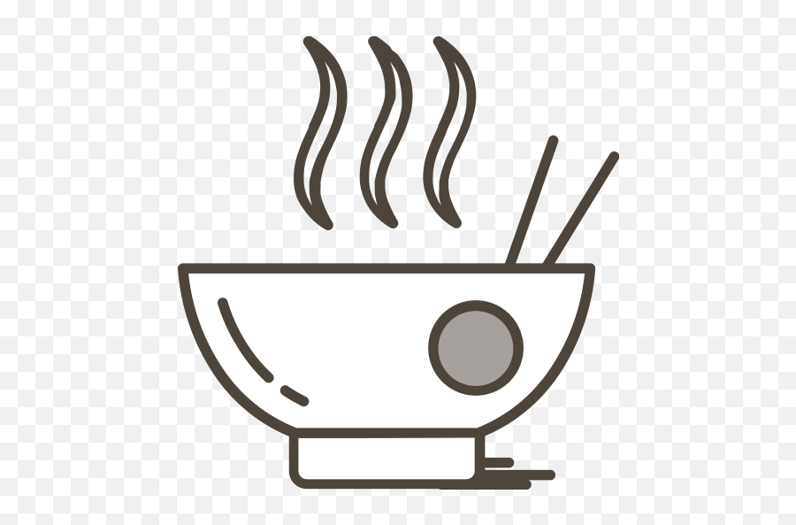 Asian Food Bowl Hot Chopsticks Free Icon Of Asian Food - Logo Mangkuk Dan Sumpit Emoji,Whatsapp Nigiri Sushi Emoticon