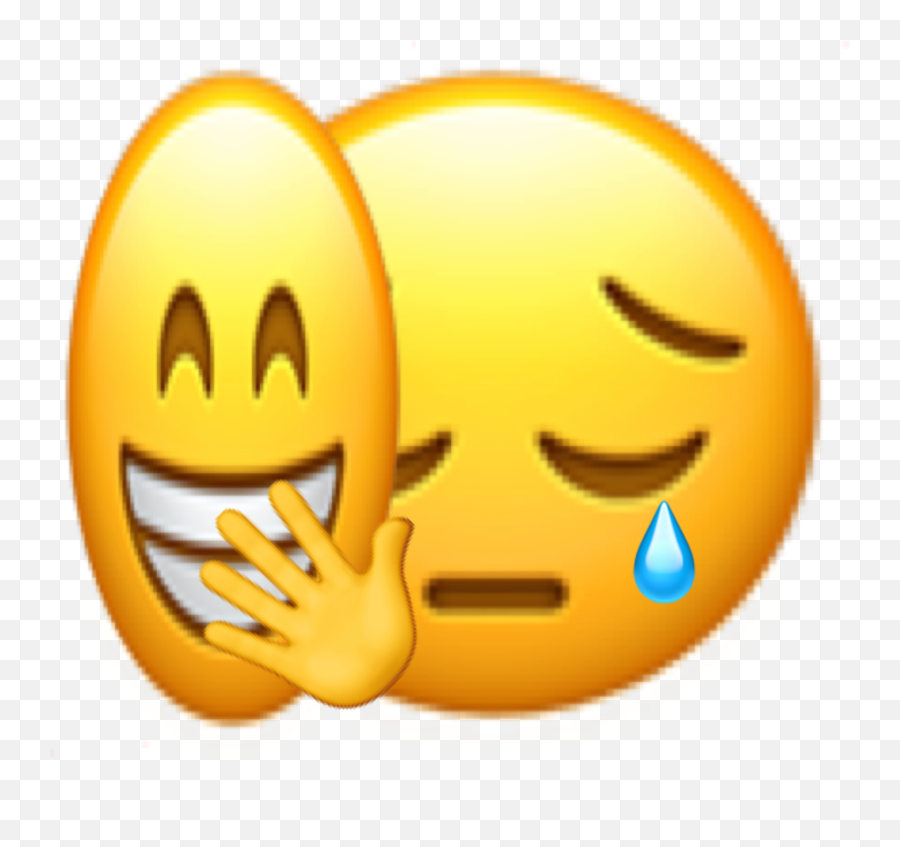 Emoji Sticker By - Happy,Emoji With Sad Mask