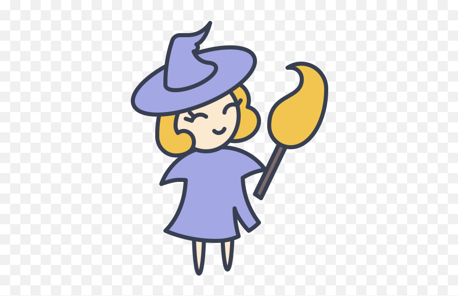 Witch Free Icon Of Trick Or Treat Emoji,Witch Hat Facebook Emoticons