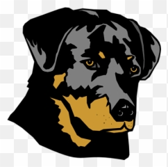 Free Rottweiler Head Silhouette - Rottweiler Clipart Emoji,Rottweiler Emoji
