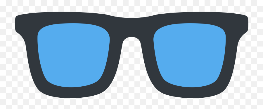 Glasses Emoji Clipart - Glasses Emoji Twitter,Putting On Glasses Emoji