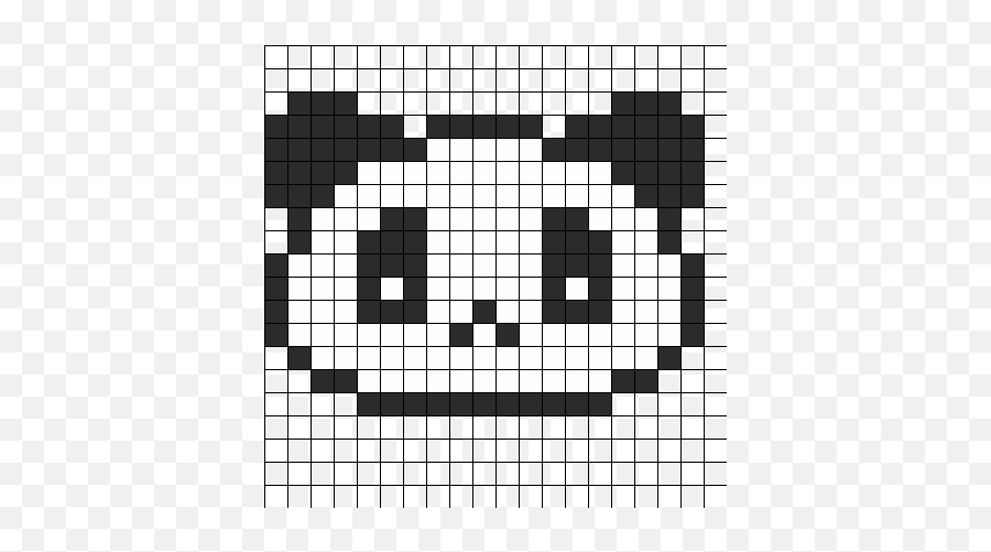 Panda Face Kandi Pattern Knitting Charts Kandi Patterns - Perler Bead Pattern Panda Emoji,Perler Bead Emoji Template
