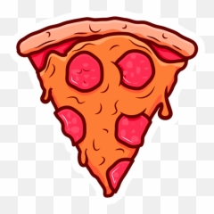 Pizza Sticker - Slice Cartoon Pizza Png Emoji,Pizza Emoji Sticker