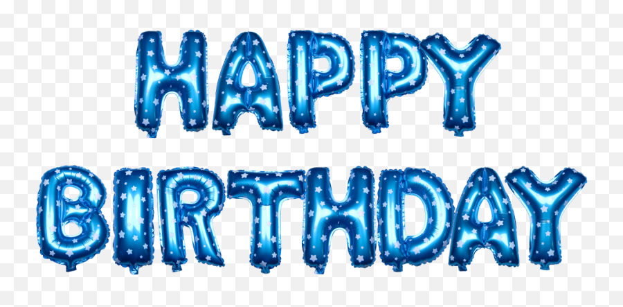 14 Inch Alphabet Balloons Set Happy Birthday - Blue Language Emoji,Happy Brithday Emojis