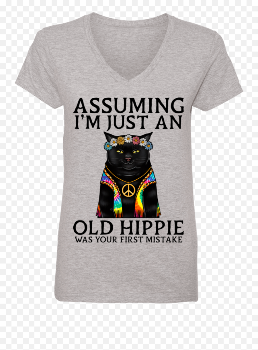 Hippie V - Neck Short Sleeve U2013 Hippie60s Short Sleeve Emoji,Black Cat Emoticon Deviantart
