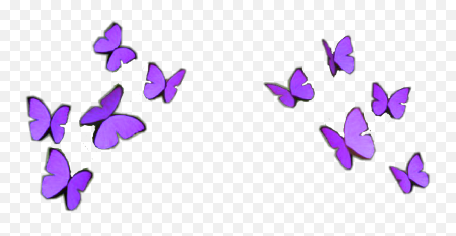 Purple Snapchat Sticker - Butterfly Crown Snapchat Filter Blue Emoji,Snapchat Purple Emoji