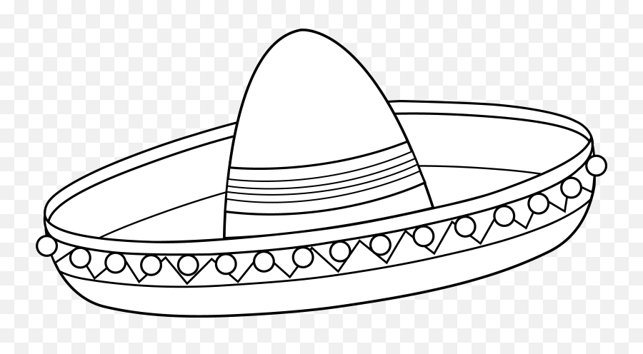 Mexican Sombrero Clipart Png Images - Printable Sombrero Coloring Page Emoji,Mexican Wearing Sombrero Emoticon