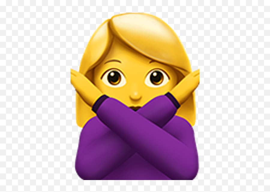Pin - Woman Gesturing No Emoji Png,Show The Three Iphone Prank Emojis