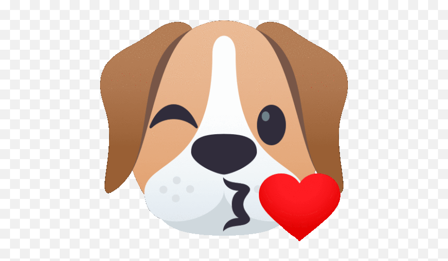 Muah Dog Gif - Muah Dog Joypixels Discover U0026 Share Gifs Soft Emoji,Blow A Kiss Emoji