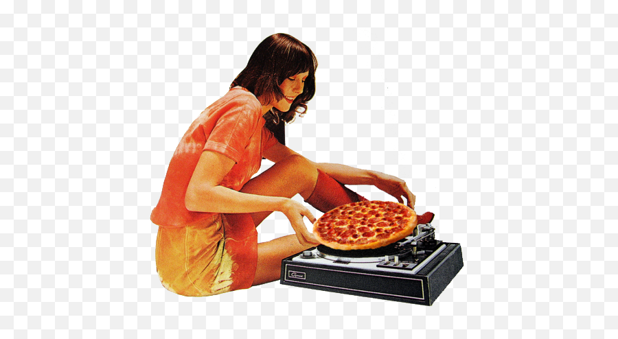 Pizza Pizza Art - Funny Record Player Emoji,Thinking Emoji Pizz