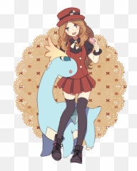 Pin On Pokemon - Serena Pokemon Games Fanart Emoji,Ash Hat Cover Emotion Pokemon