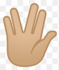 Vulcan Salute Emoji With Medium - Star Trek Salut Png,Vulcan Salute Emoji