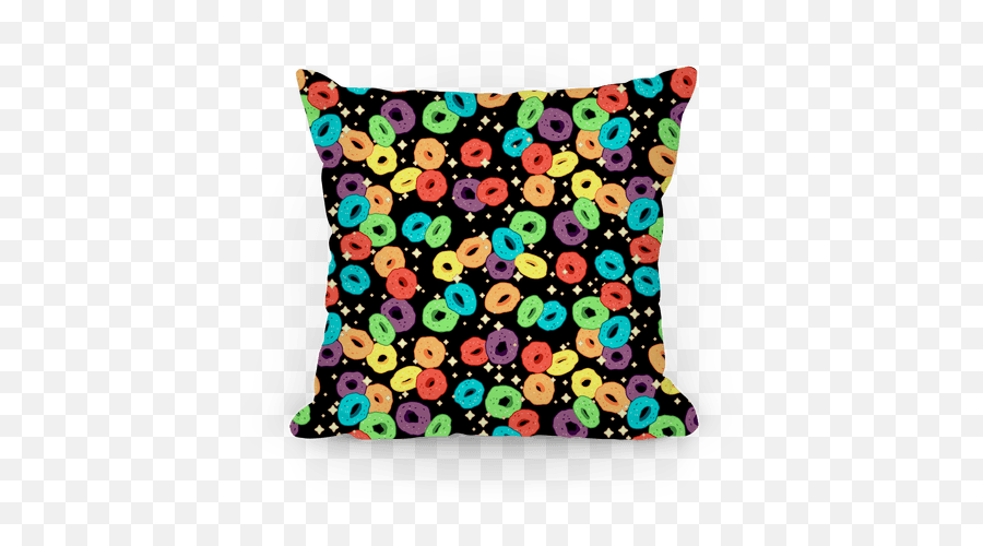 Spacey Fruity Cereal Pillows Lookhuman - Decorative Emoji,Kawaii Throwing Emoticon