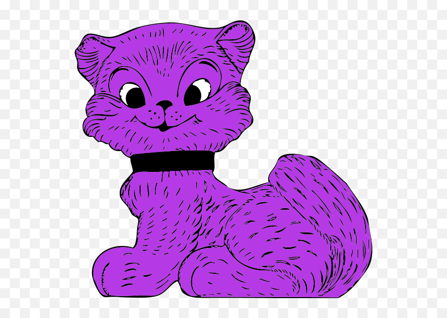 Clip Arts Related To - Cartoon Purple Cat Clipart Emoji,Cartoon Cats Different Emotions