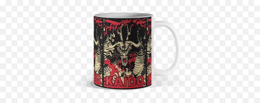 Mugs Design By Humans - Kaido Dragon Art Emoji,Faces Emotions Chart Nes Godzilla