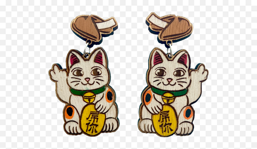 Earrings - Soft Emoji,Japanese Emoticons Kitty