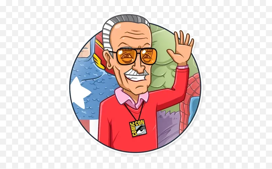 Stan Lee Sticker Pack - Stickers Cloud Emoji,Stan Twitter Emojis