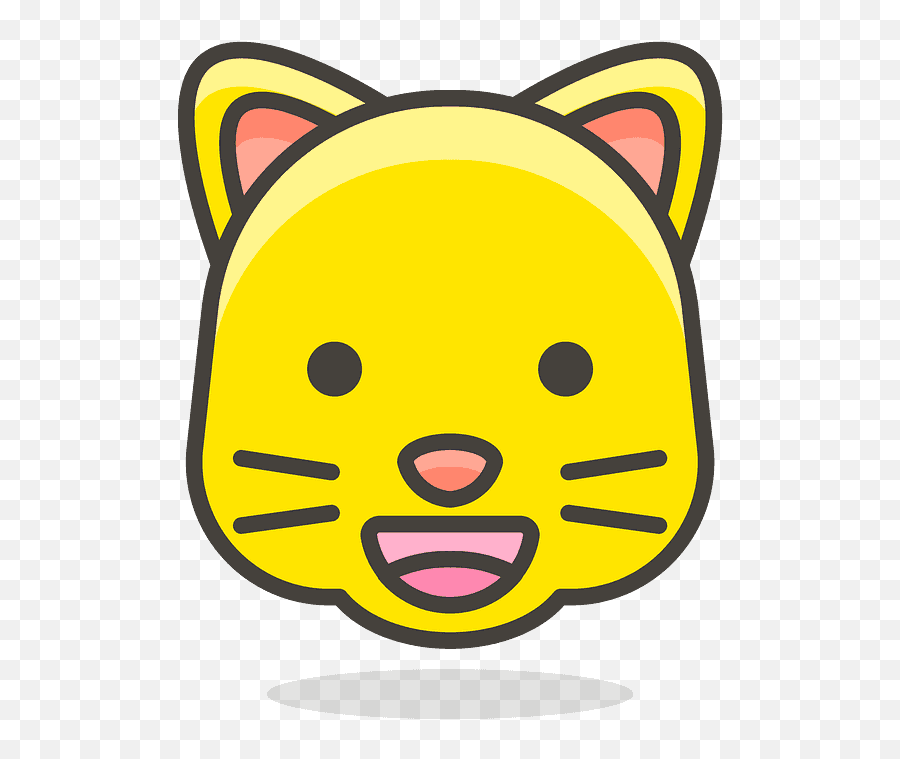 Cat Face Grinning Icon - Free Download On Iconfinder Cat Icon 128 Png Emoji,Weary Cat Emoji