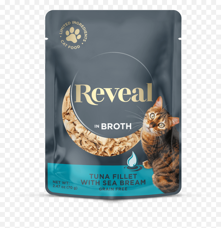 Tuna With Sea Bream In Broth Pouch Wet Cat Food Reveal Emoji,Cat Paw Text Emoji