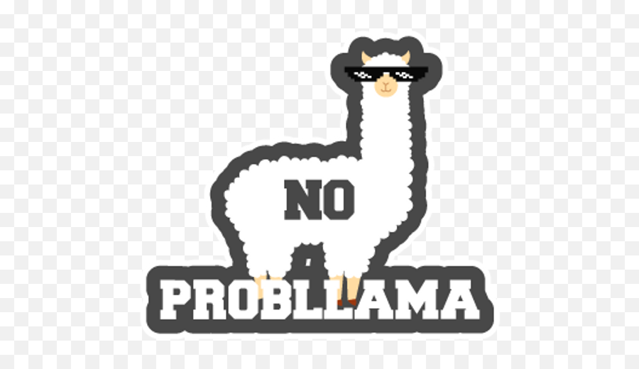 No Prob Llama Sticker - Sticker Mania Emoji,Animal Crossing Slack Emojis
