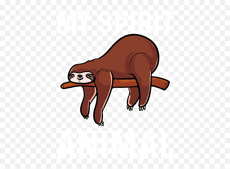 Sloth Spirit Animal Lazy Sleepyhead Relax Chill Shower Emoji,Emoji For Youtube Comments Sleep