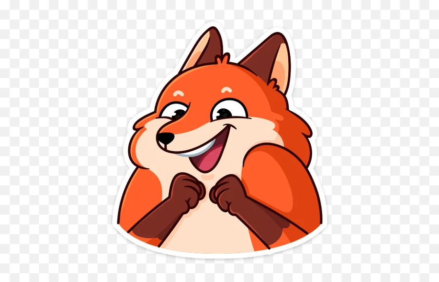 Telegram Sticker From Collection Emoji,Foxface Emoji