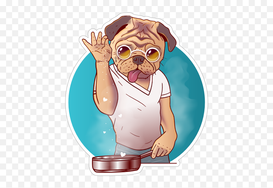 Funny Salt Bae French Bulldog Sticker Emoji,Easter Island Emoji Memes