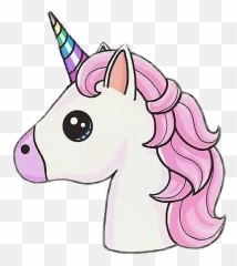 Unicorn Beautiful Cute Kawaii Sticker - Unicorn Drawing Colour Emoji,Unicorn Emoji Sticker